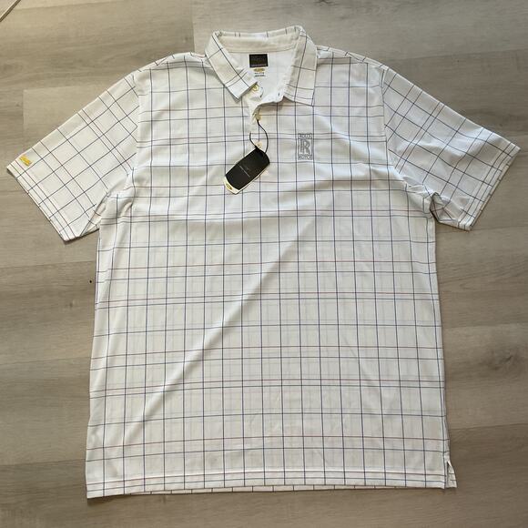 Greg Norman Play Dry Button Up Polo XXL Embroidered Rolls Royce Naples NWT - Picture 1 of 14
